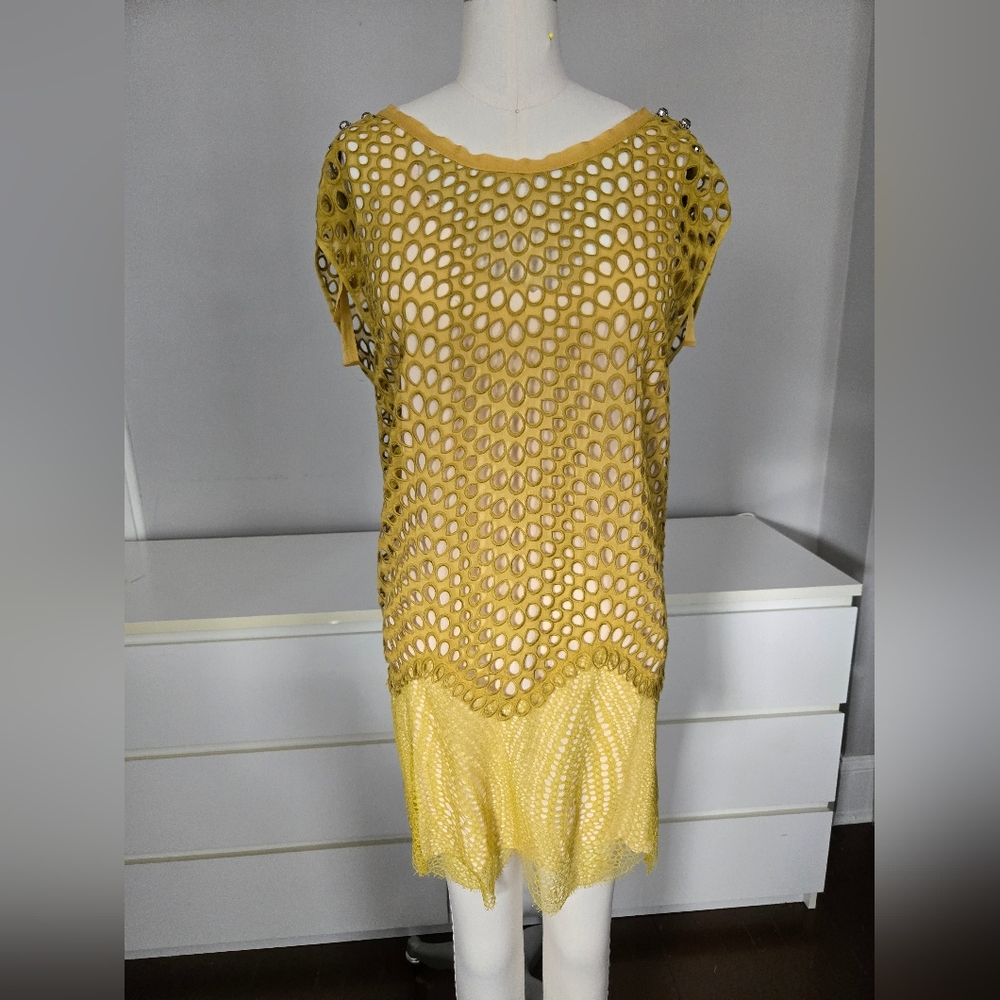 NWT Philip Lim yellow lace dress